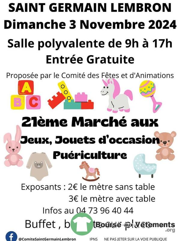 21ème Marché aux Jeux et Jouets d'Occasion, Puériculture