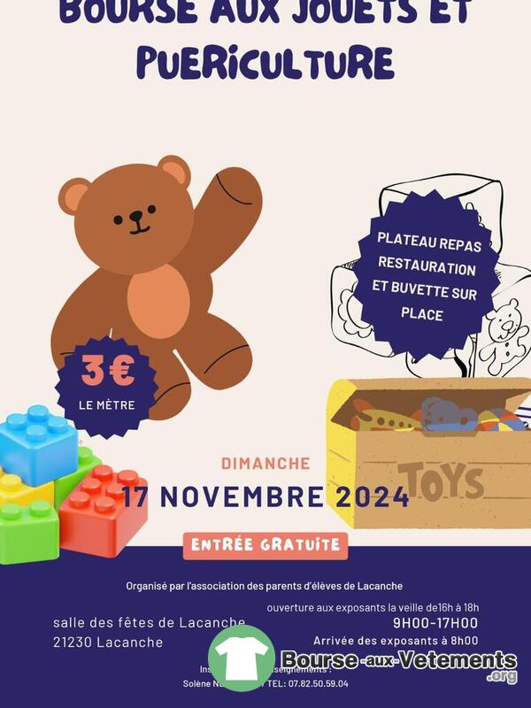 Bourse au jouets, affaires de puériculture