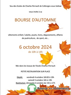 Photo de la bourse aux vêtements Bourse d automne