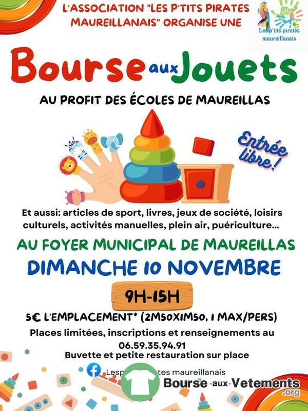 Bourse aux jouets au profit des écoles de Maureillas