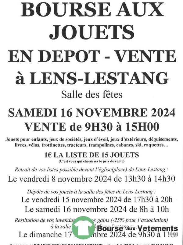 Bourse aux jouets en depot-vente