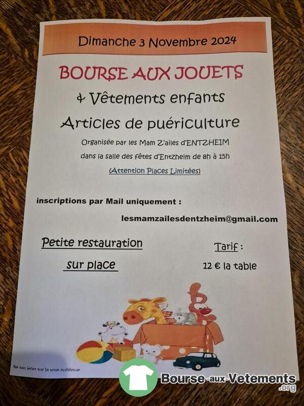 Bourse jouets et articles de puériculture