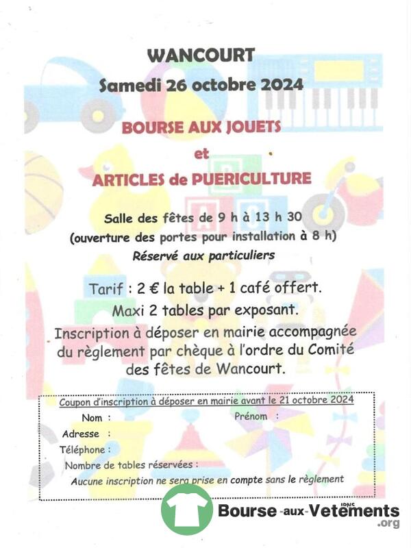 Bourse aux jouets et articles de puericulture