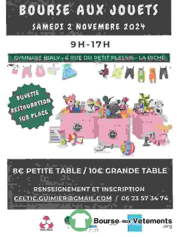 Bourse aux jouets et periculture et vetement d enfants