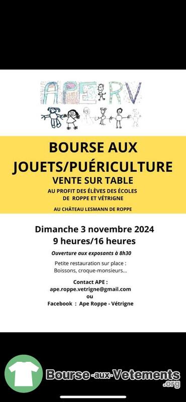 Bourse jouets et puériculture