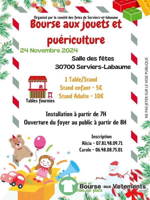 Bourse aux jouets et de puériculture