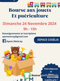 Photo de la bourse aux vêtements Bourse aux jouets et puériculture Mettray