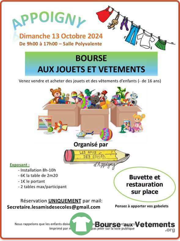 Bourse aux jouets et vêtements (-16 ans)