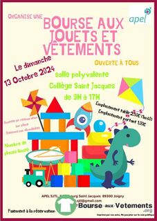 Photo de la bourse aux vêtements Bourse aux jouets et vêtements