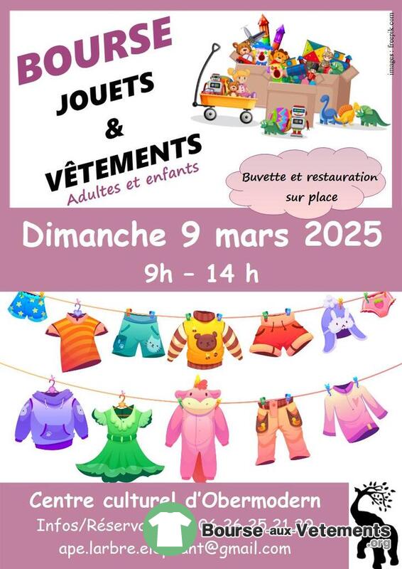 Bourse jouets et vêtements - adultes et enfants