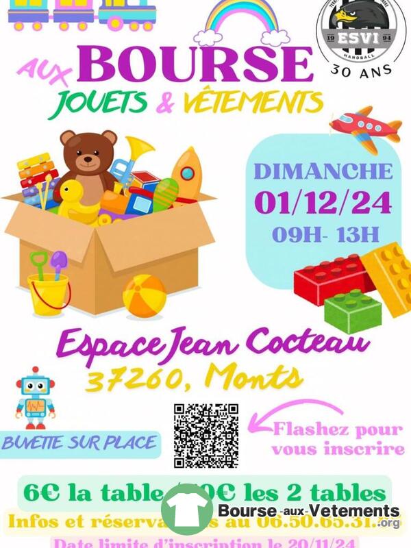 Bourse aux jouets et vêtements de puériculture de l'ESVI