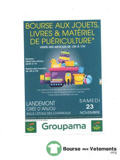 Bourse aux jouets, livres et materiel de puericulture