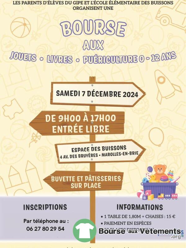 Bourse aux jouets, livres et puériculture