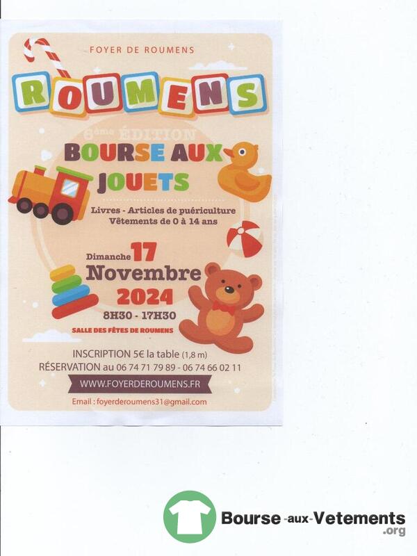 Bourse aux jouets - livres - vetements de 0 a 14 ans