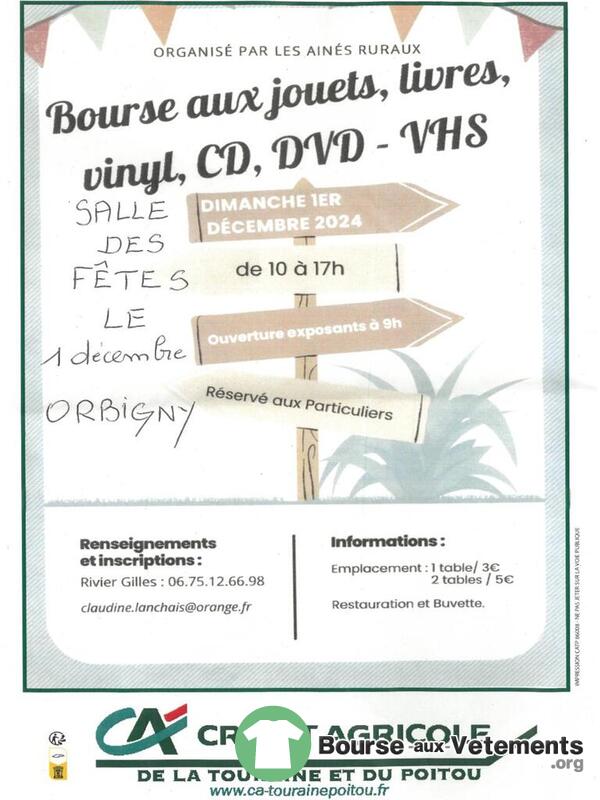 Bourse aux jouets, livres, vinyles, CD et DVD