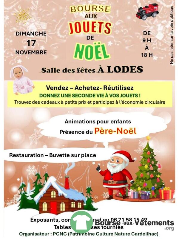 Bourse aux jouets de Noel.