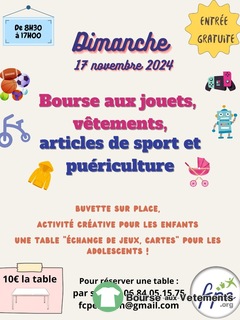 Photo de la bourse aux vêtements Bourse aux jouets, vêtements, articles de sport et puéricult