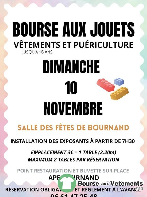 Bourse aux jouets, vêtements et puériculture