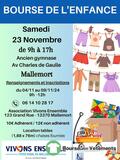 BOURSE DE L'ENFANCE Jouets, vêtements enfants puéricultures.