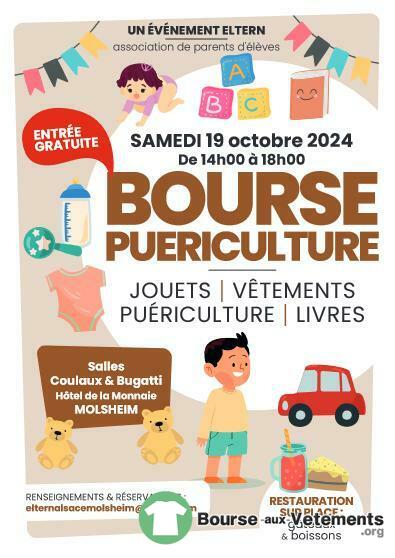 Bourse à la puériculture, jouets et vêtements enfants