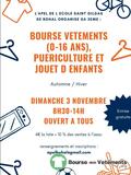 Photo Bourse vêtements (0-16 ans), puériculture, jouets, jeux à Bohal