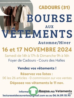 Photo de la bourse aux vêtements Bourse aux vêtements Adulte - Enfant - Puériculture