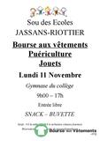 Bourse aux vêtements, articles de puériculture et jouets