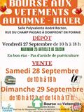 Photo bourse aux vêtements automne hiver 2024 à Domfront en Poiraie