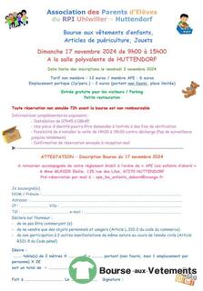 Photo de la bourse aux vêtements Bourse aux vêtements enfants, articles puériculture, jouets