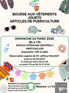 Photo de la bourse aux vêtements Bourse aux vêtements jouets articles de puériculture