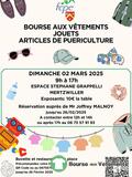 Bourse aux vêtements jouets articles de puériculture