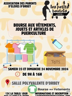 Photo de la bourse aux vêtements Bourse aux vêtements, jouets et articles de puériculture