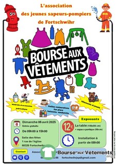 Photo de la bourse aux vêtements Bourse aux vêtements, jouets et puéricultures