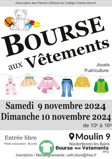 Photo de la bourse aux vêtements Bourse aux vêtements, jouets, puériculture