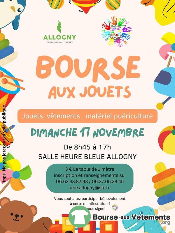 Bourses aux jouets, vetements et puericulture