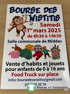 Photo de la bourse aux vêtements Bourses des Wistitis