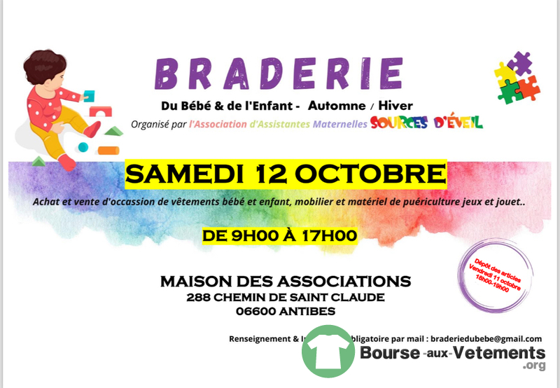 Braderie du bébé et l’enfant Puériculture Vêtements Jouets