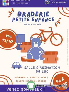 Photo de la bourse aux vêtements Braderie petite enfance de 0 a 16 ans a luc-la-primaube