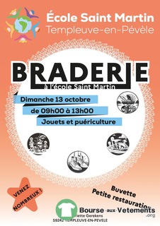 Photo de la bourse aux vêtements Braderie puériculture et jeux Ecole St Martin Templeuve