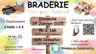 Photo de la bourse aux vêtements Braderie 'TOUT POUR L'ENFANT' organisée par l'APEL Saint Luc