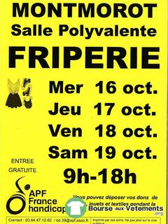 Photo de la bourse aux vêtements Friperie APF France handicap