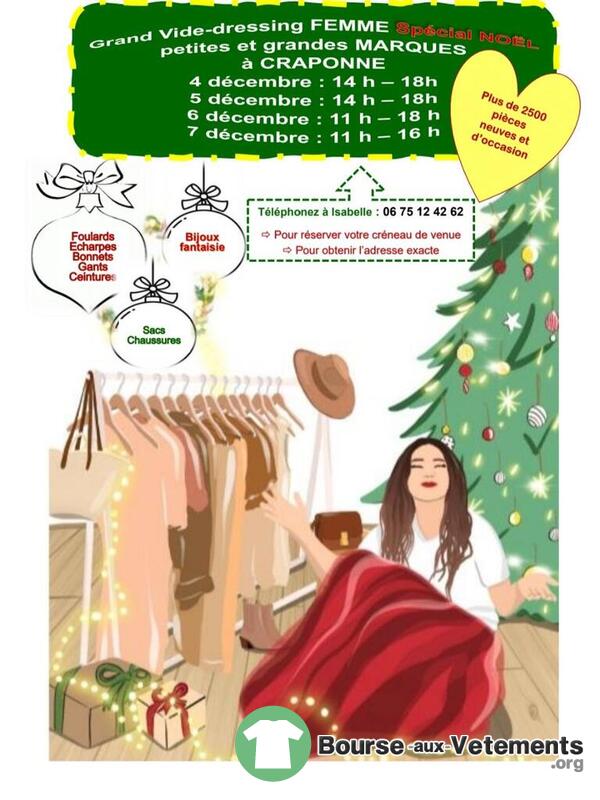 Grand vide-dressing de NOËL FEMME à Craponne