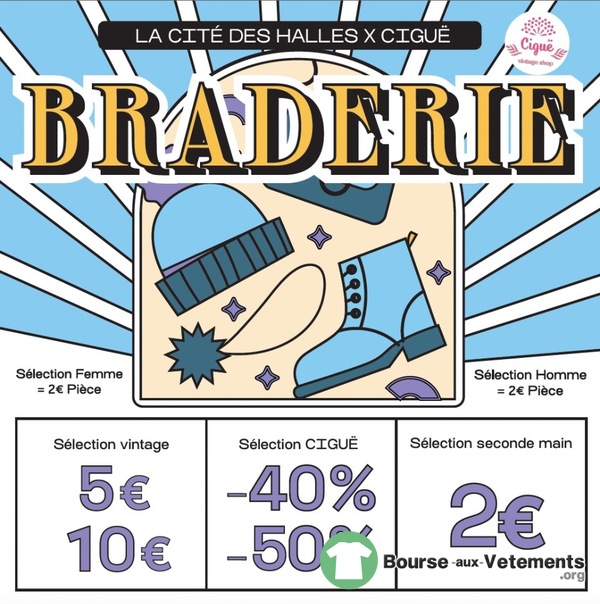 Grande Braderie de la friperie Ciguë vintage