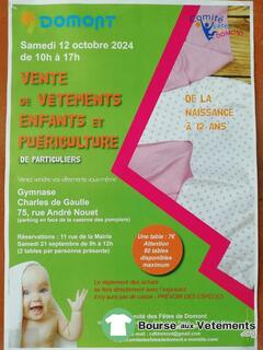 Photo de la bourse aux vêtements Vente de vêtements enfant et puéricultures