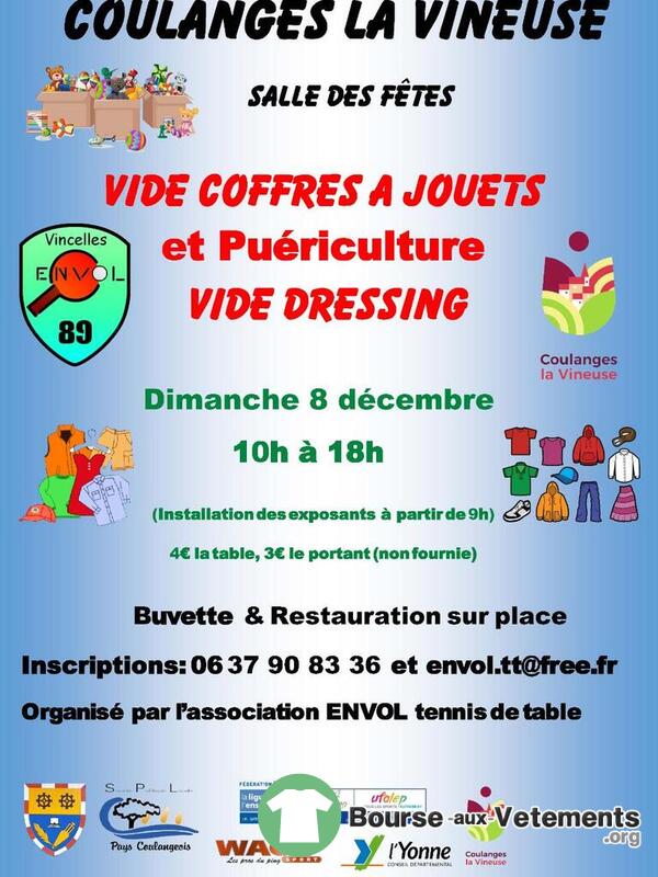 Vide coffres à jouets, puériculture et dressing.