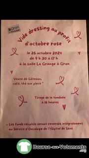 Photo de la bourse aux vêtements Vide-dressing au profit d'Octobre Rose salle La Grange