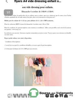 Photo de la bourse aux vêtements Vide dressing enfant 0-12ans