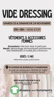 Photo de la bourse aux vêtements Vide dressing femme, bébé, puériculture