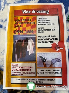 Photo de la bourse aux vêtements Vide dressing organisé par le boxing club marmoutier