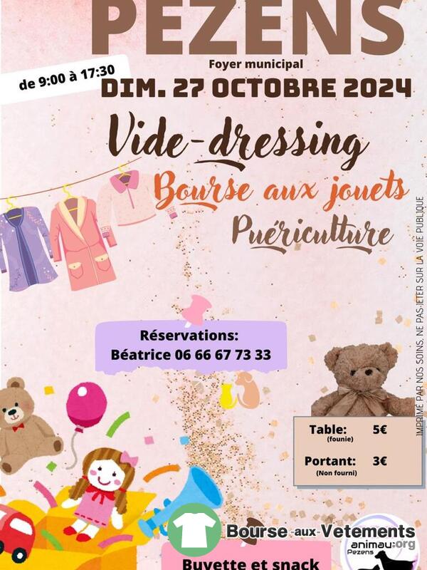 Vide-dressing - puériculture, bourse jouets, décos de Noël